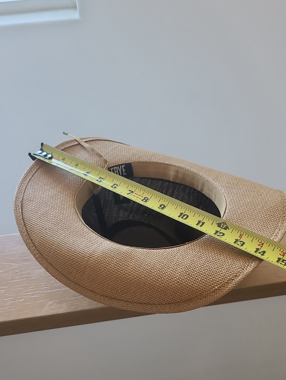 Frye Tan Straw Western Hat with Black Buckle Band - Picture 7 of 7